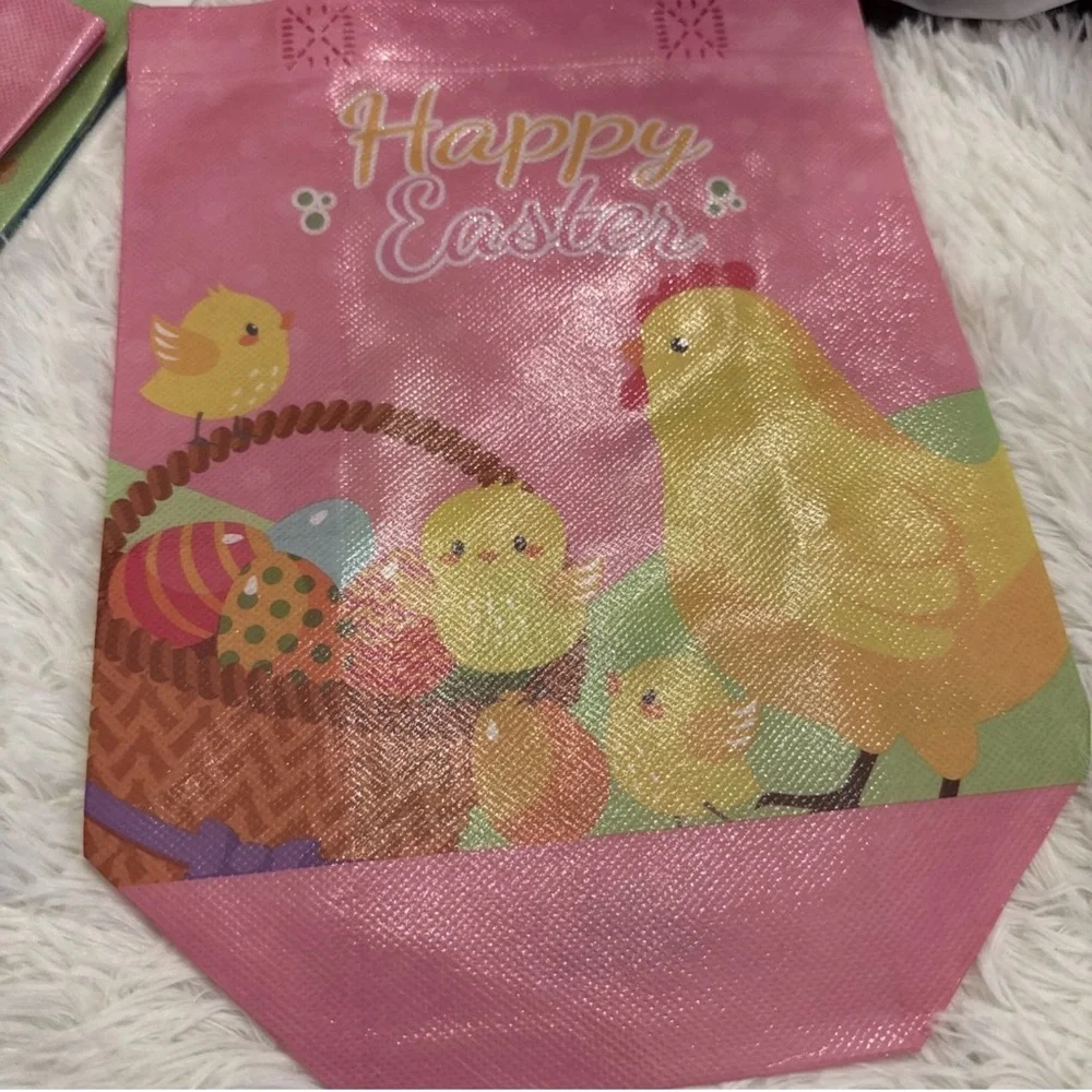 Happy Easter Bunny Reusable Gift Bag - multicolor set of 6